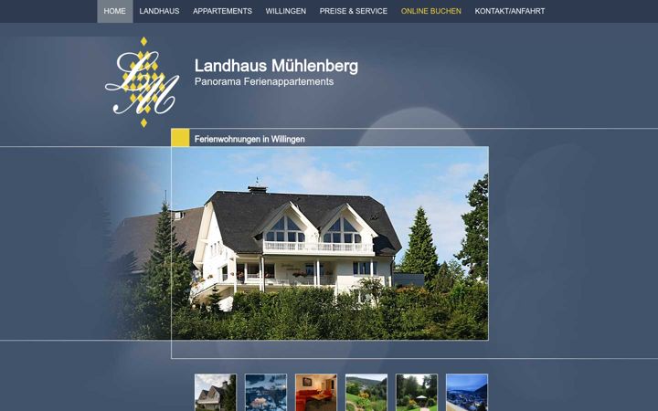 Screenshot of landhaus-muehlenberg.com
