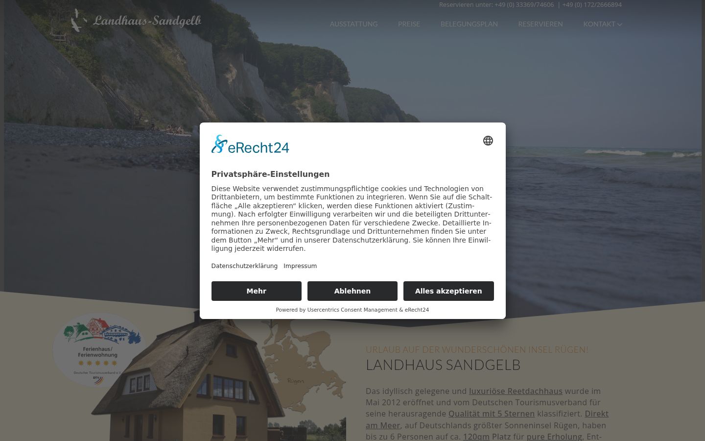 Screenshot tal-banner tal-kunsens muri qabel kwalunkwe interazzjoni