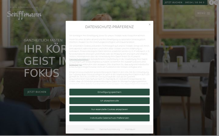 Screenshot of landhaus-schiffmann.de
