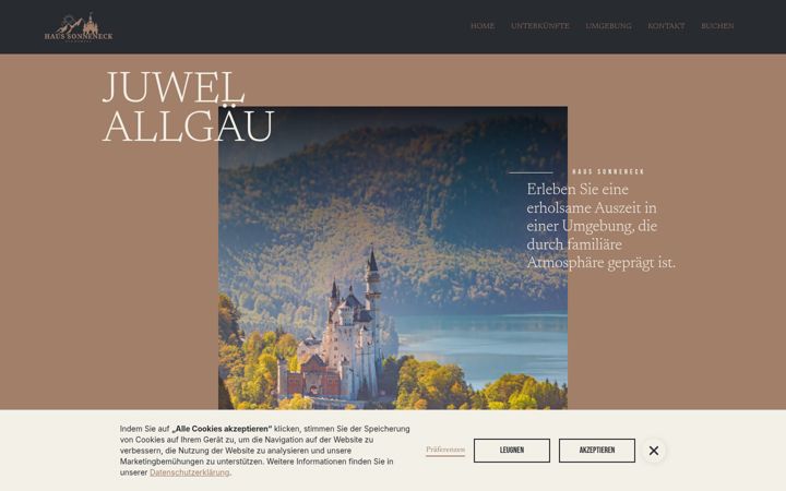 Screenshot of landhaus-sonneneck.de