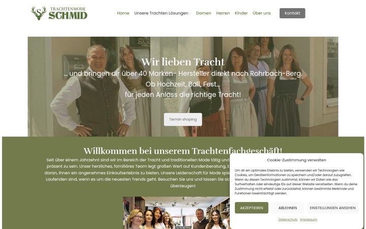 Screenshot of landhaus-trachtenmode.com