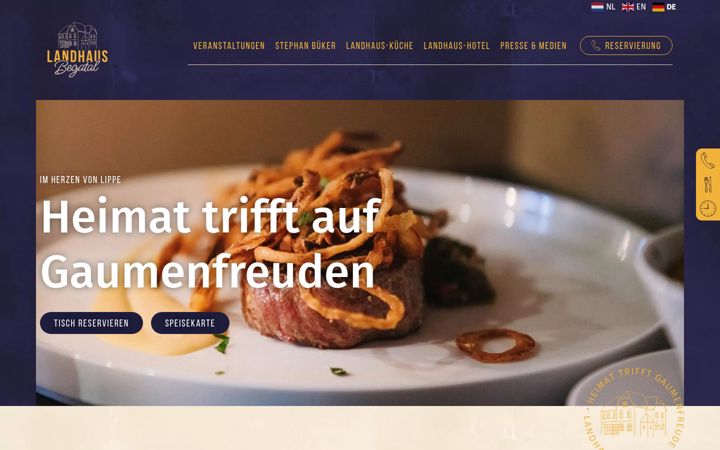 Screenshot of landhausbegatal.de
