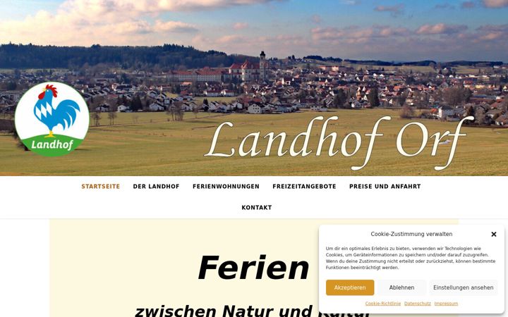 Screenshot of landhof-orf.de