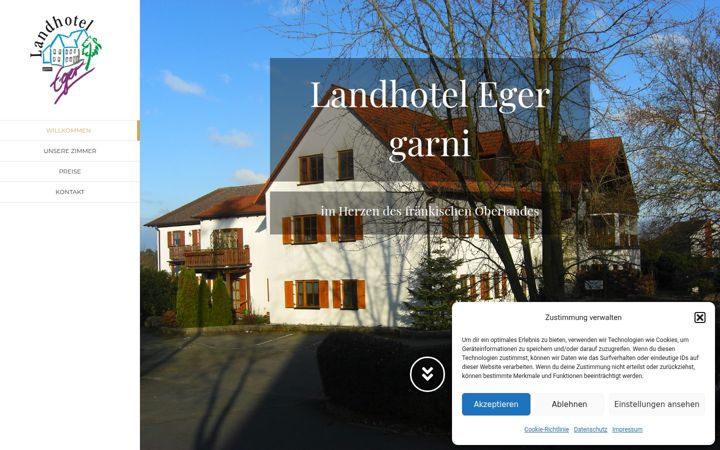 Screenshot of landhotel-eger.de