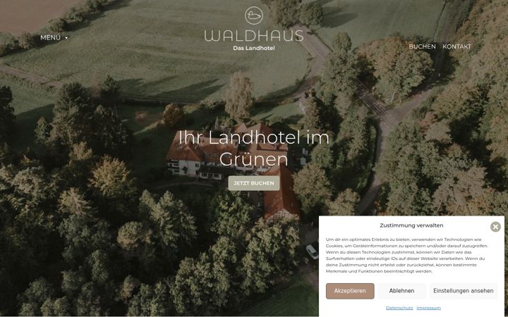 Screenshot of landhotel-waldhaus.de