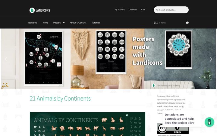 Screenshot of landicons.com
