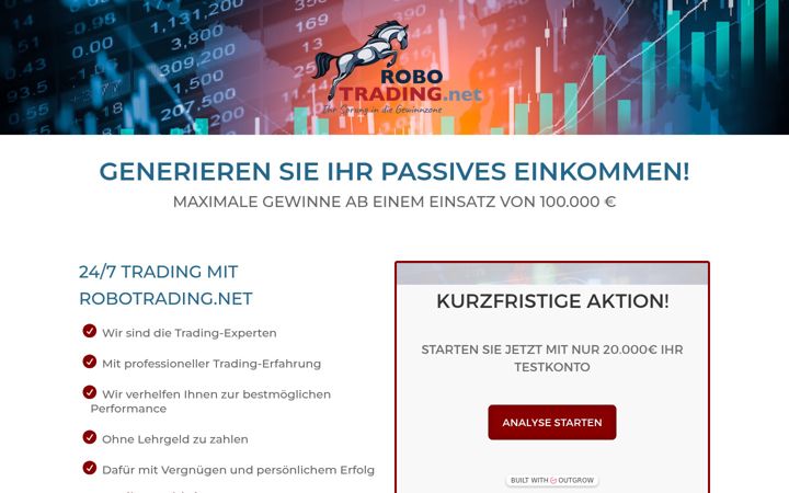 Captură de ecran a landing-robotrading.net