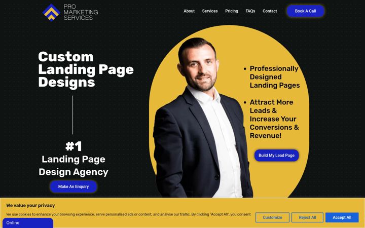 Screenshot of landingpage-designs.co.uk