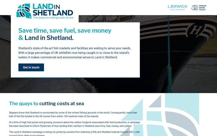 Screenshot of landinshetland.com