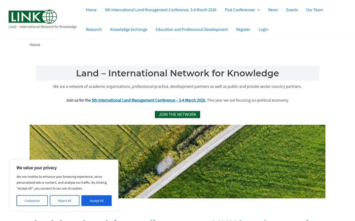 Screenshot of landinternational.network