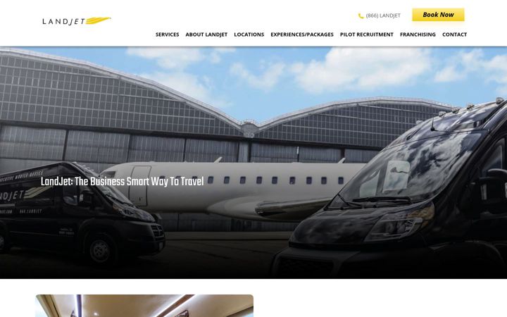 Screenshot of landjet.com