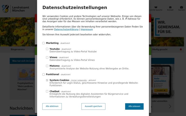 Screenshot of landkreis-muenchen.de