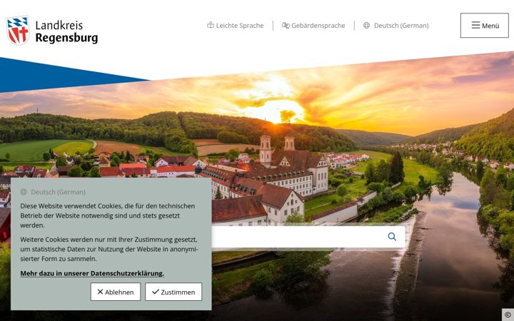 Screenshot of landkreis-regensburg.de