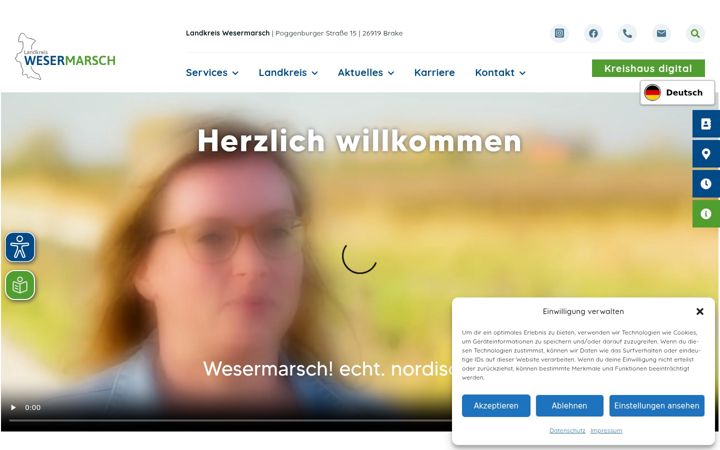 Screenshot of landkreis-wesermarsch.de