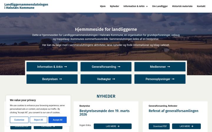 Screenshot of landligger-halsnaes.dk