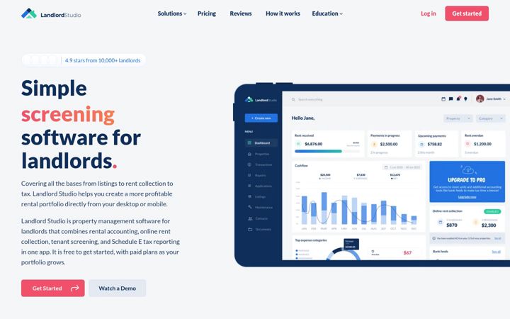 Screenshot of landlordstudio.com