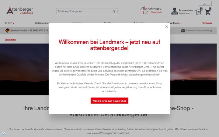 Screenshot of landmark.at