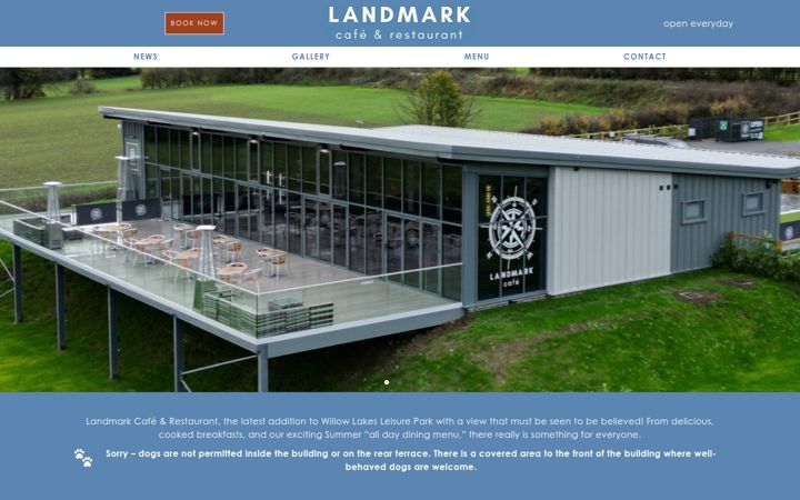 Screenshot of landmarkcafeandrestaurant.co.uk