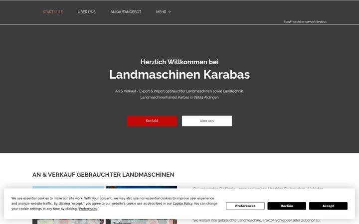 Screenshot of landmaschinen-karabas.de