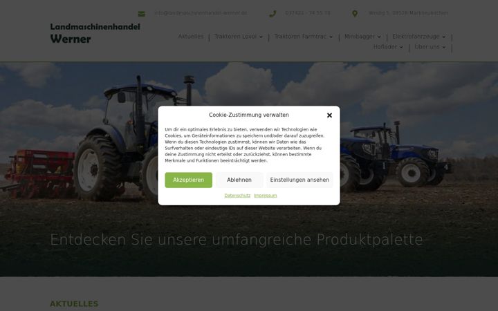 Screenshot of landmaschinenhandel-werner.de