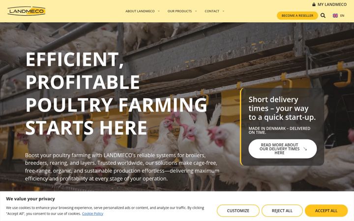 Screenshot of landmeco.com