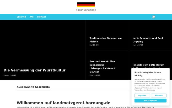 Screenshot of landmetzgerei-hornung.de