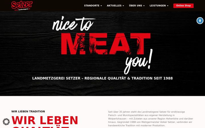 Screenshot of landmetzgerei.de