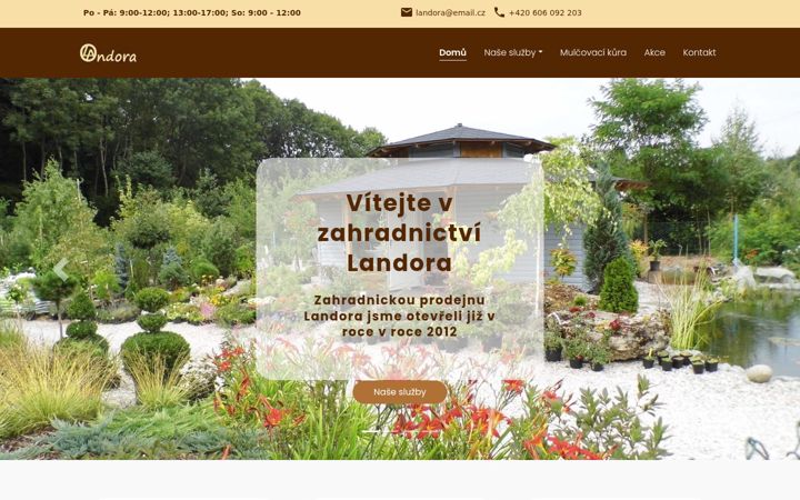 Zrzut ekranu landora.cz