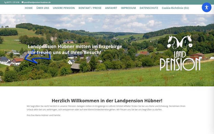 Screenshot of landpension-huebner.de