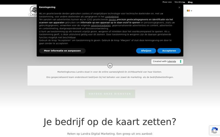 Screenshot of landra.be