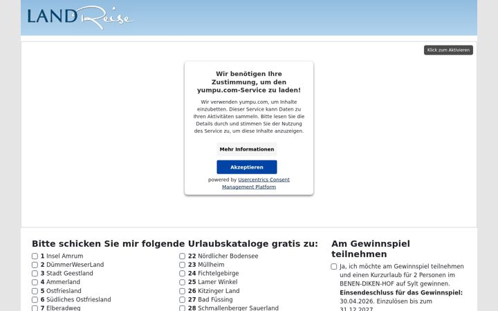 Screenshot of landreise-magazin.de