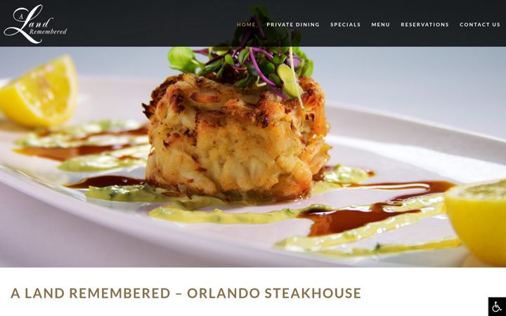 Screenshot of landrememberedrestaurant.com
