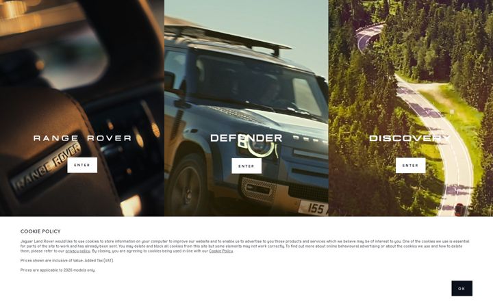 Screenshot of landrover-jordan.com