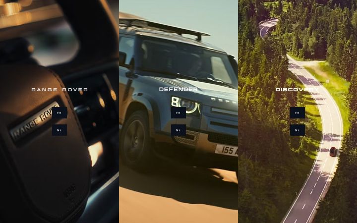 Screenshot of landrover.be