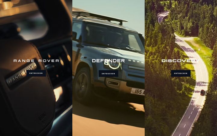 Captura de pantalla de landrover.de