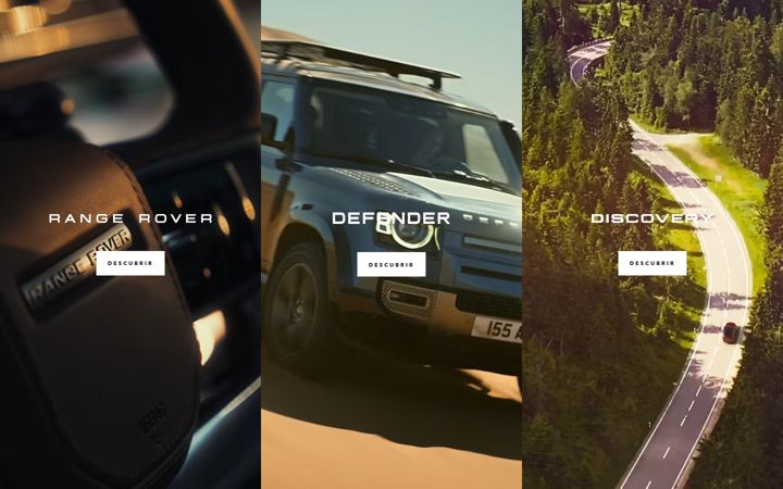 Screenshot of landrover.es
