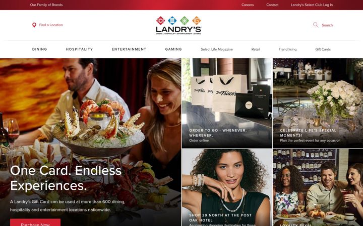 Screenshot of landrysinc.com
