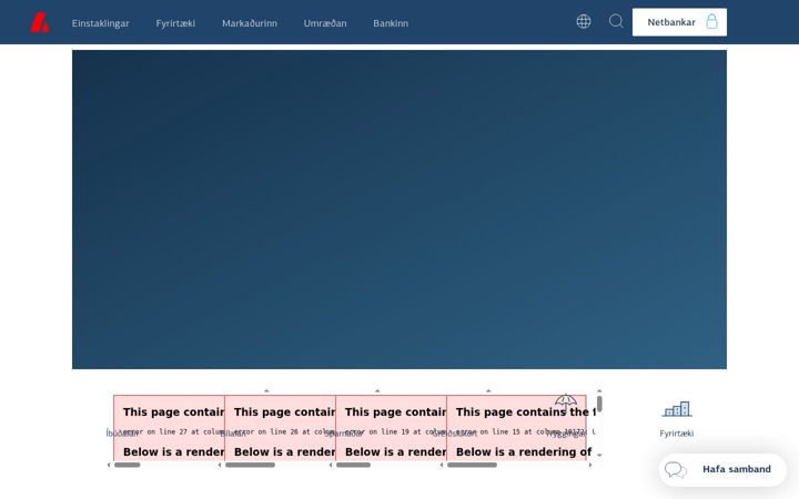 Screenshot of landsbanki.is