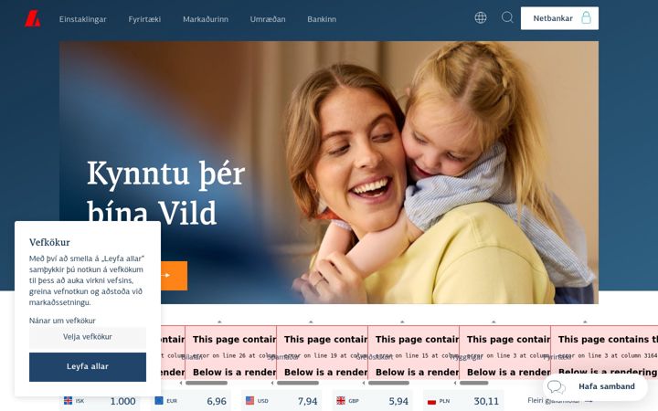 Screenshot of landsbankinn.is