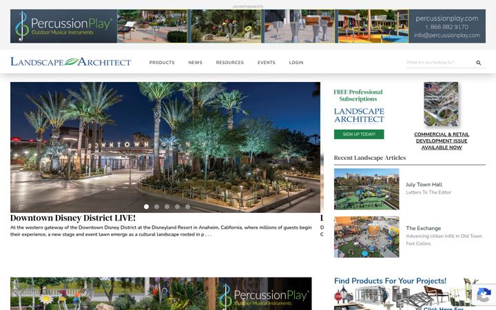 Екранна снимка на landscapearchitect.com