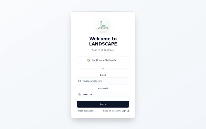 Screenshot of landscapedatabase.com