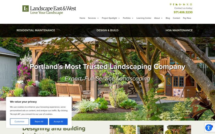 Screenshot of landscapeeast.com