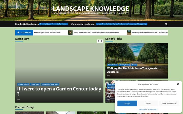 Screenshot of landscapeknowledge.com