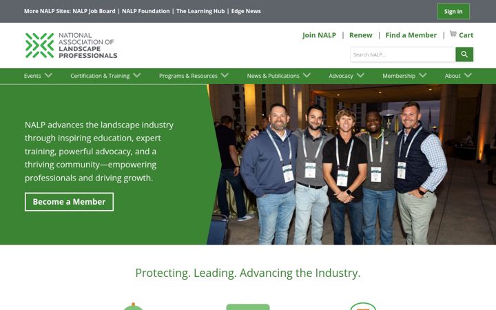 Screenshot of landscapeprofessionals.org