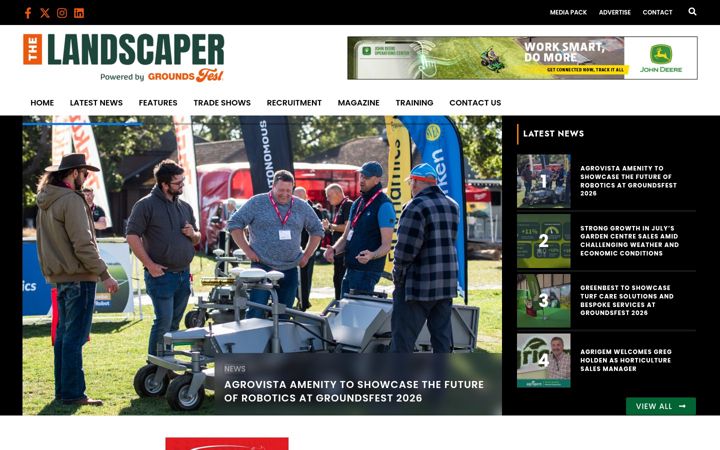 Screenshot of landscapermagazine.com
