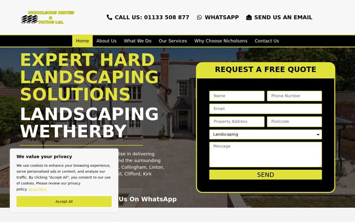Screenshot of landscapingwetherby.co.uk