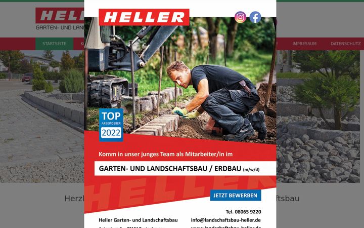 Screenshot of landschaftsbau-heller.de