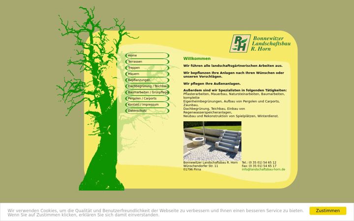Screenshot of landschaftsbau-horn.de