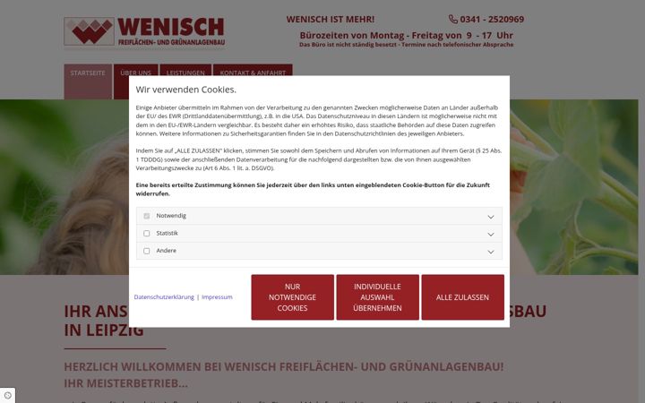 Screenshot of landschaftsbau-wenisch-leipzig.de