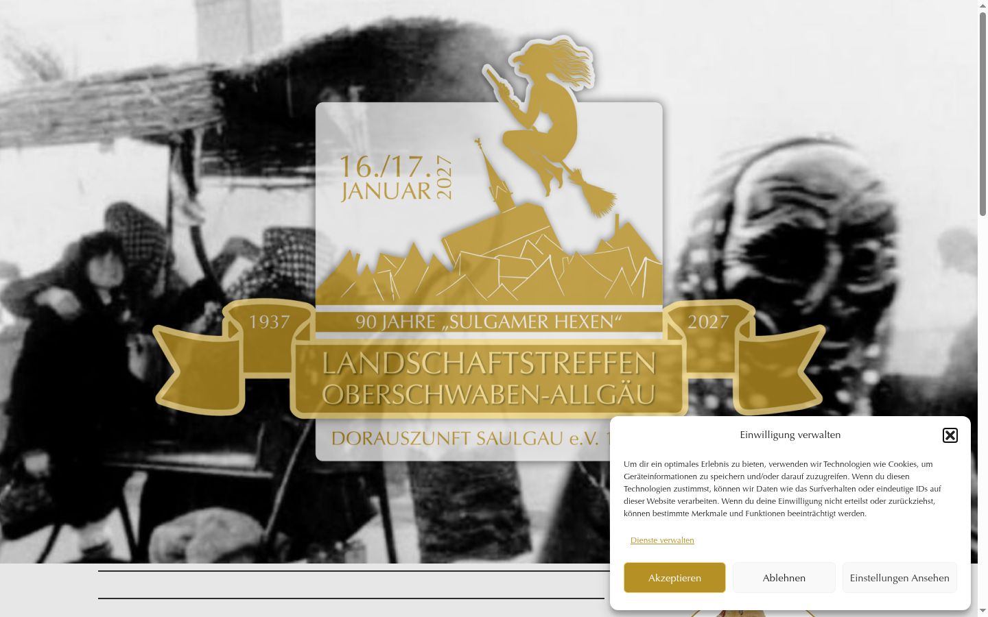 Captura de pantalla del banner de consentimiento mostrado antes de cualquier interacción